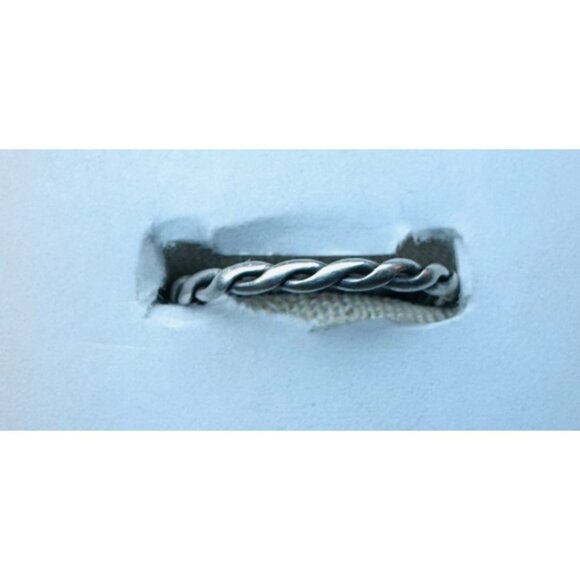 Estate Sterling Silver 925 Braided Rope Band Ring Size 9, Classic Stackable - Picture 3 of 8